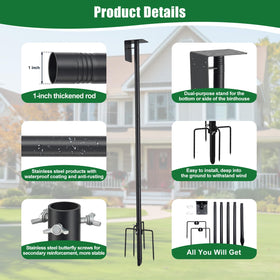 EUIJOIP 4x4 top platform holds bird houses securely for easy viewing.