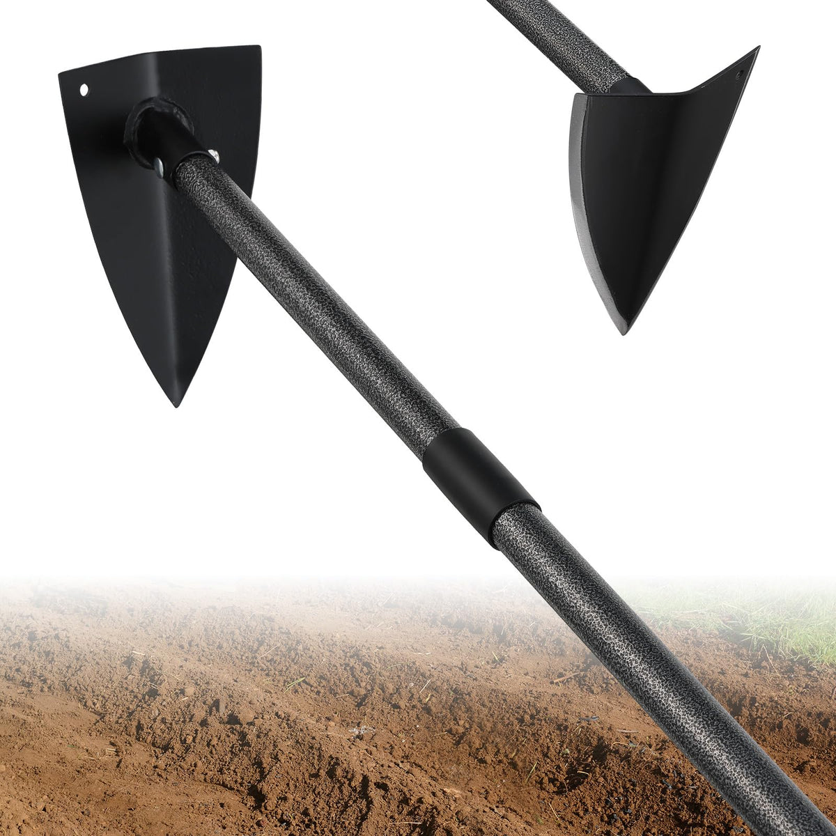 EUIJOIP triangular hoe head with precision steel blade for quick penetration