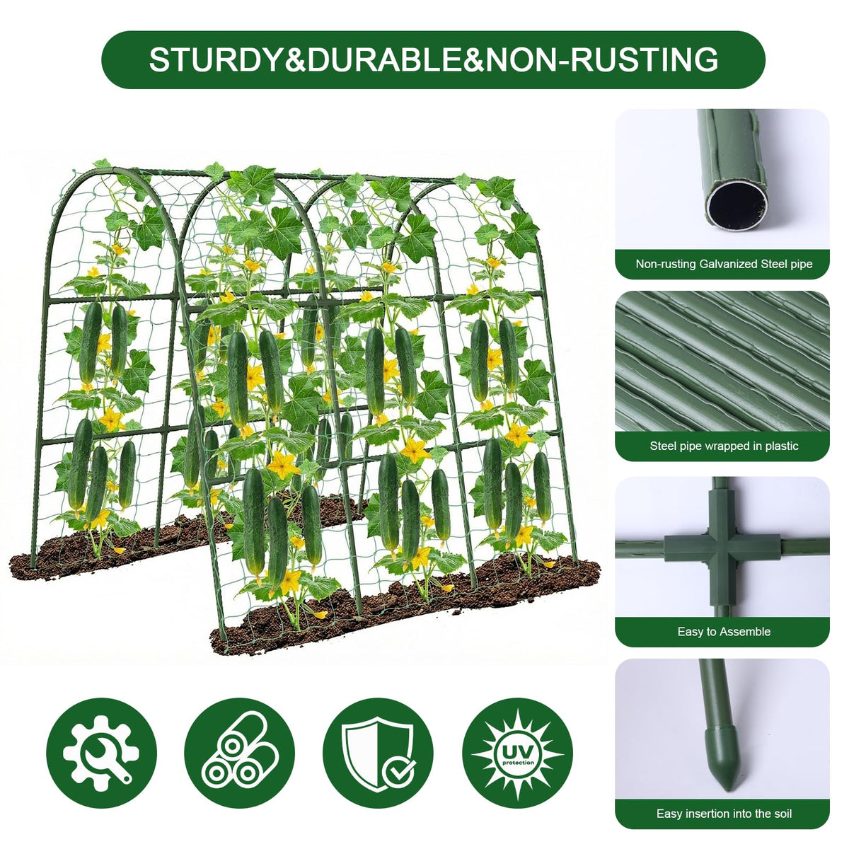 Eunice durable metal trellis coating resists rust for outdoor use years