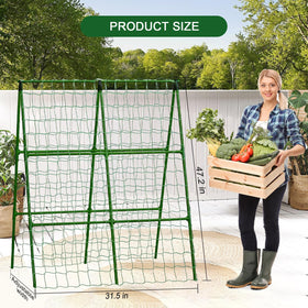 Garden clips from Eunice attach plants securely to the frame