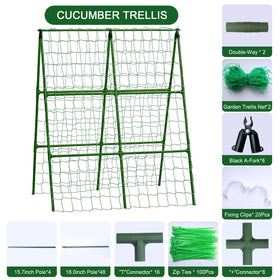 Trellis netting included with Eunice trellis guides plant growth