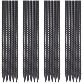 EUOKOK 16-inch rebar ground stake package for garden and fence support.