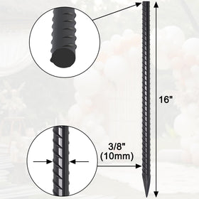 EUOKOK 3/8-inch diameter steel shaft close-up showing durable stake.