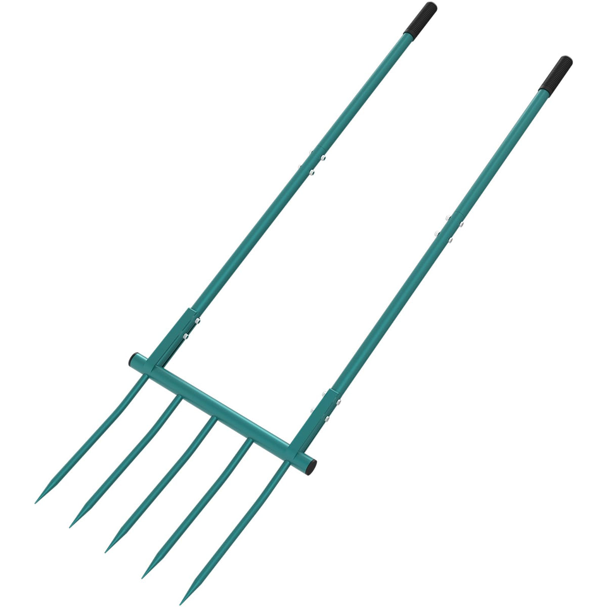 EUOKOK broadfork with 55in length and 5 tines for loosening compact soil.