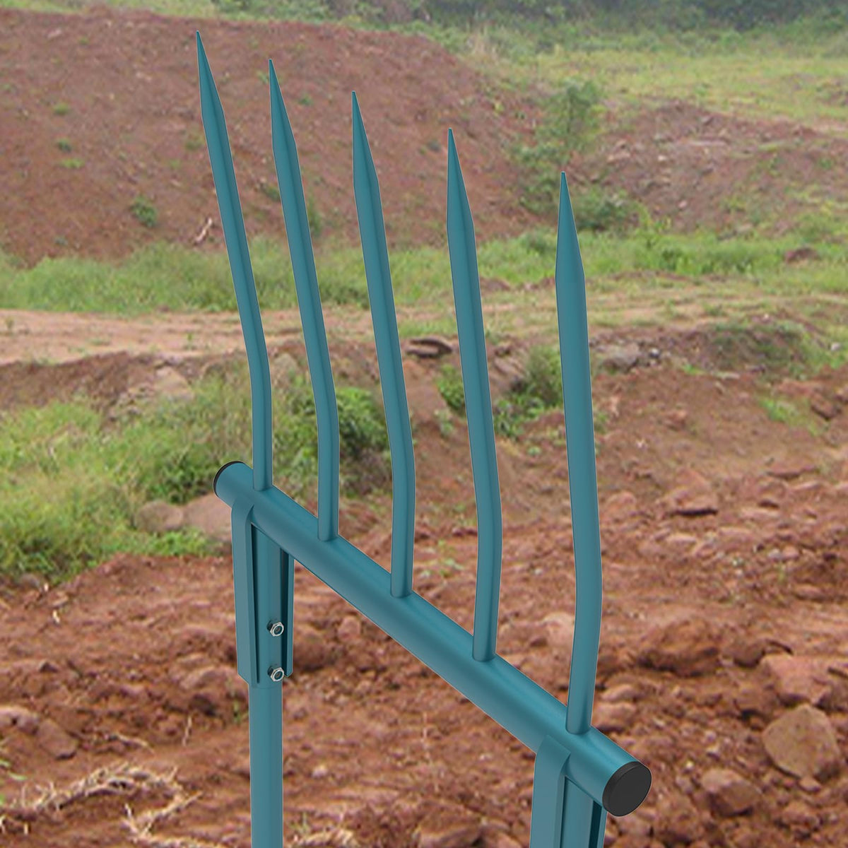 EUOKOK broadfork easy storage and safety awareness.