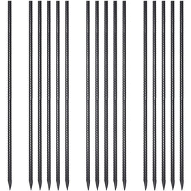 EUOKOK ground rebar stakes with a sharp point end for fast soil insertion.