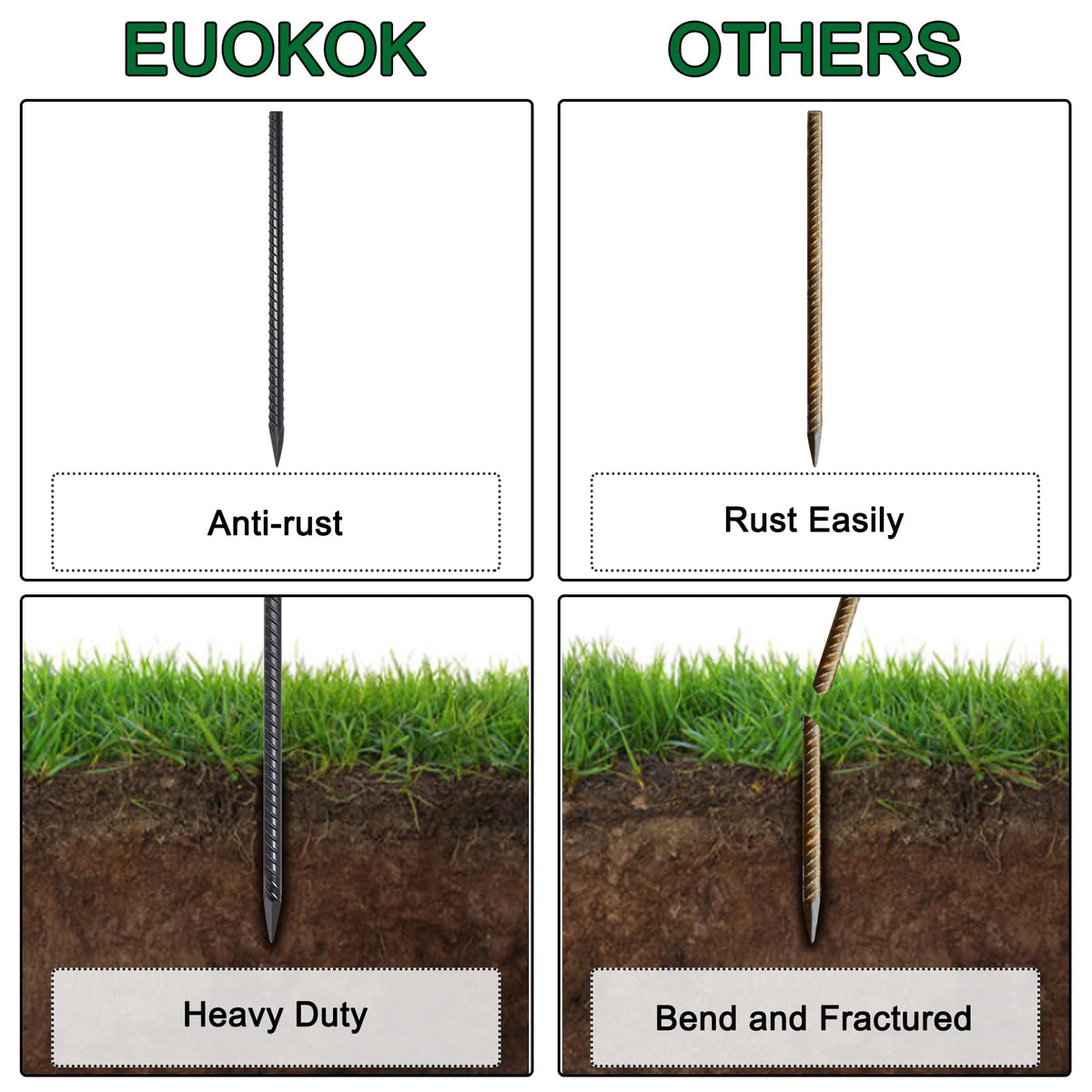 EUOKOK plant-support stake 36-inch provides sturdy garden support