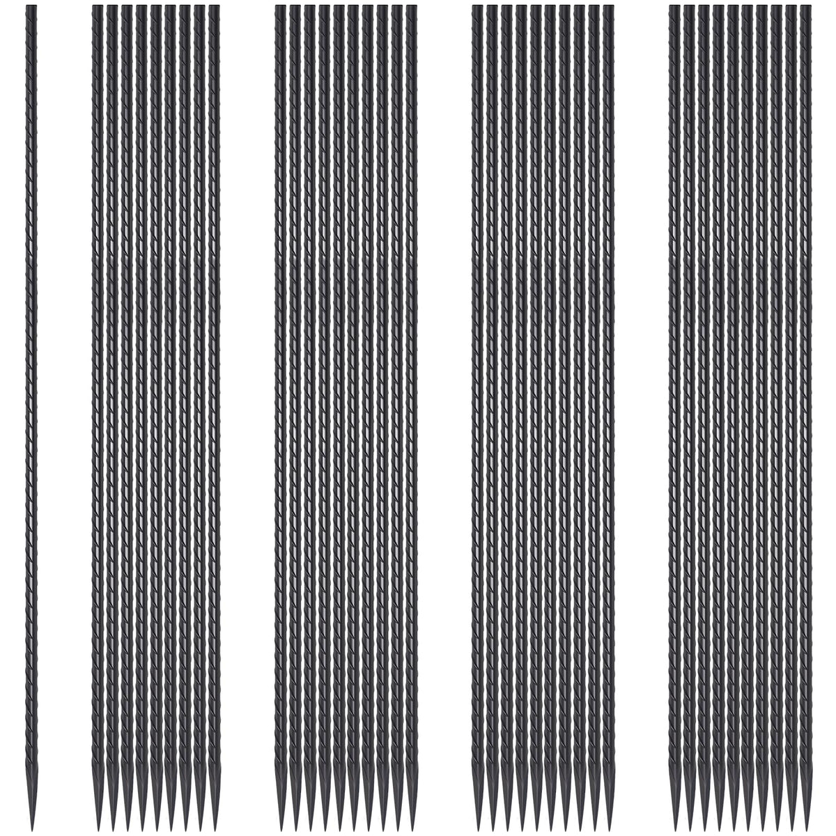 EUOKOK rebar stakes 24 inch straight for solid ground anchoring