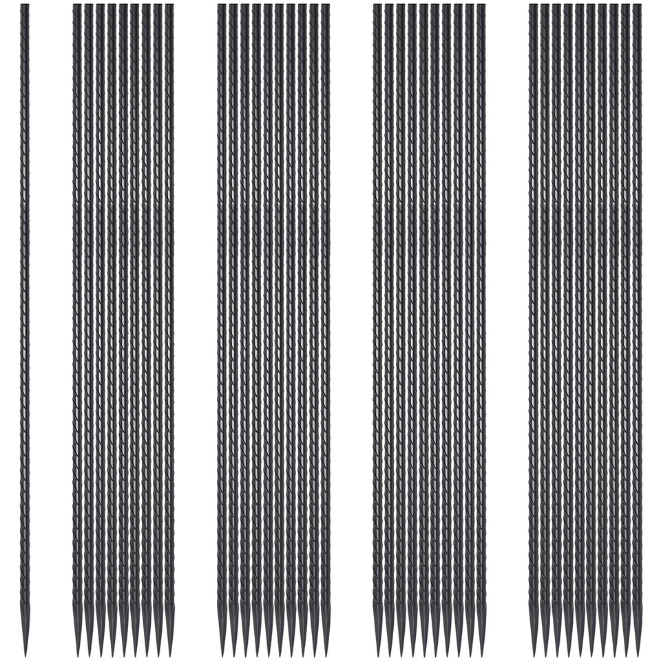 EUOKOK rebar stakes 24 inch straight for solid ground anchoring