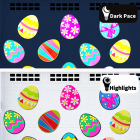 Euoloar Easter egg magnet decorating a car door with seasonal style.