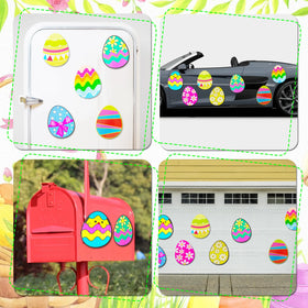 Euoloar Easter eggs magnet highlights flower and bow design for charm.