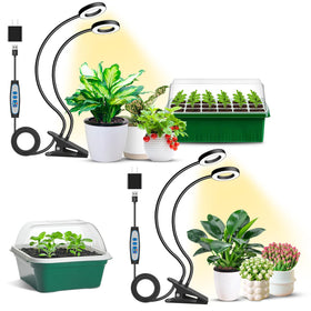 Eurbolan halo grow light clip provides steady indoor illumination for seedlings