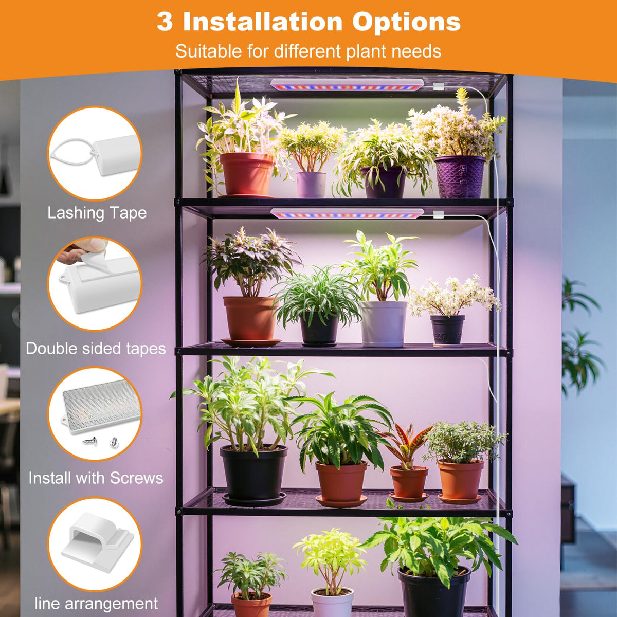 Eurbolan LED grow light strip three modes and adjustable brightness