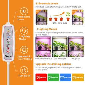 Eurbolan LED grow light strip cycle timer memory for automated scheduling