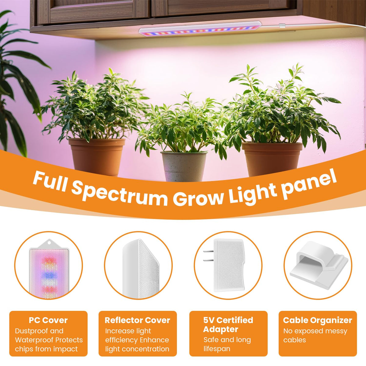 Eurbolan LED grow light strip waterproof PC housing protects LEDs