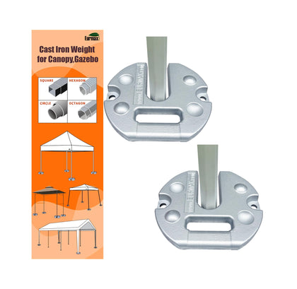 Eurmax cast iron weight 22lbs pair boosts canopy stability on any surface.
