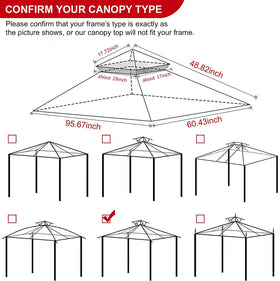 Replacement canopy only; frame not included for easy swap.