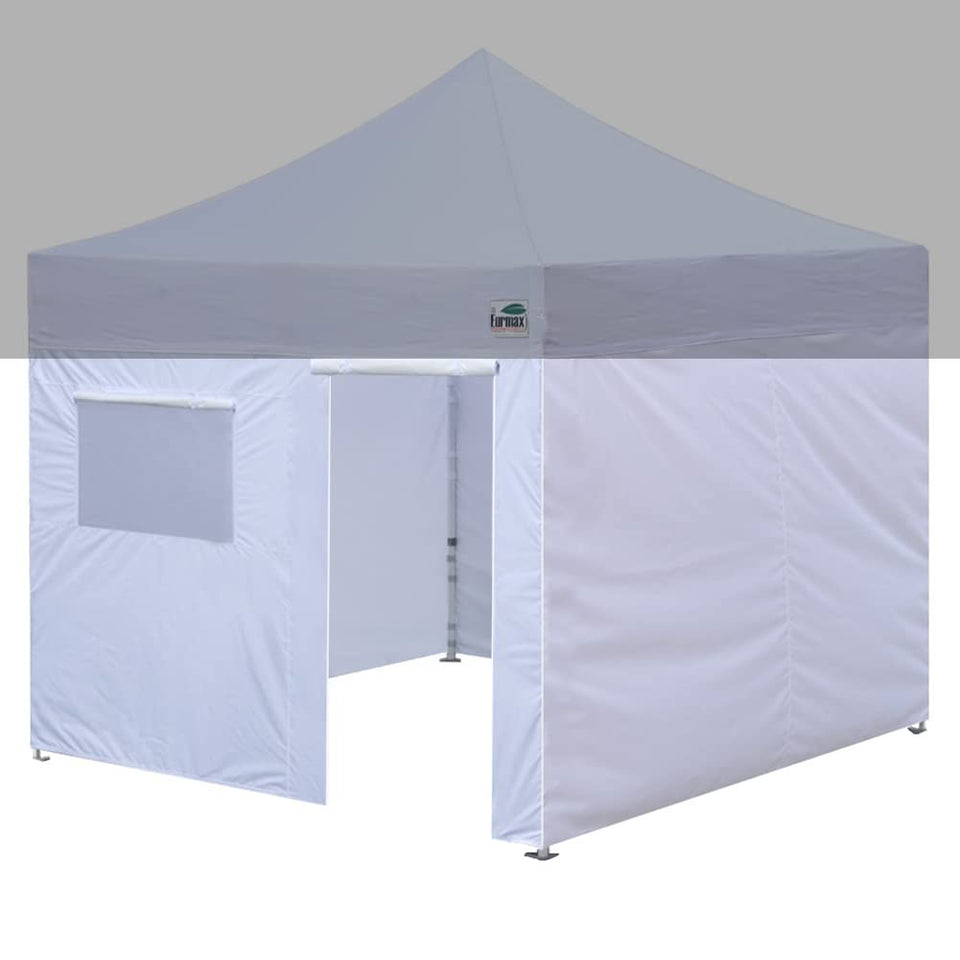 Eurmax full zippered walls 10x10 setup provides complete enclosure for privacy and shade.