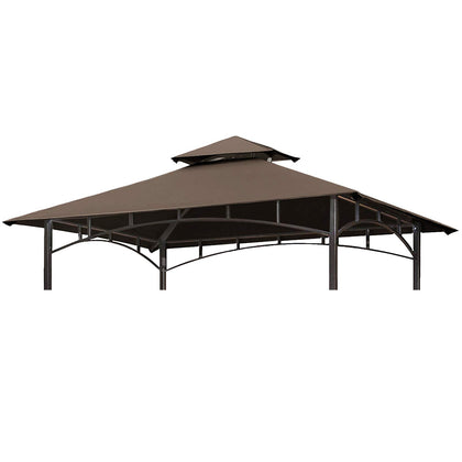Eurmax replacement canopy for 5x8 grill gazebo in coffee with UV protection and water repellency.