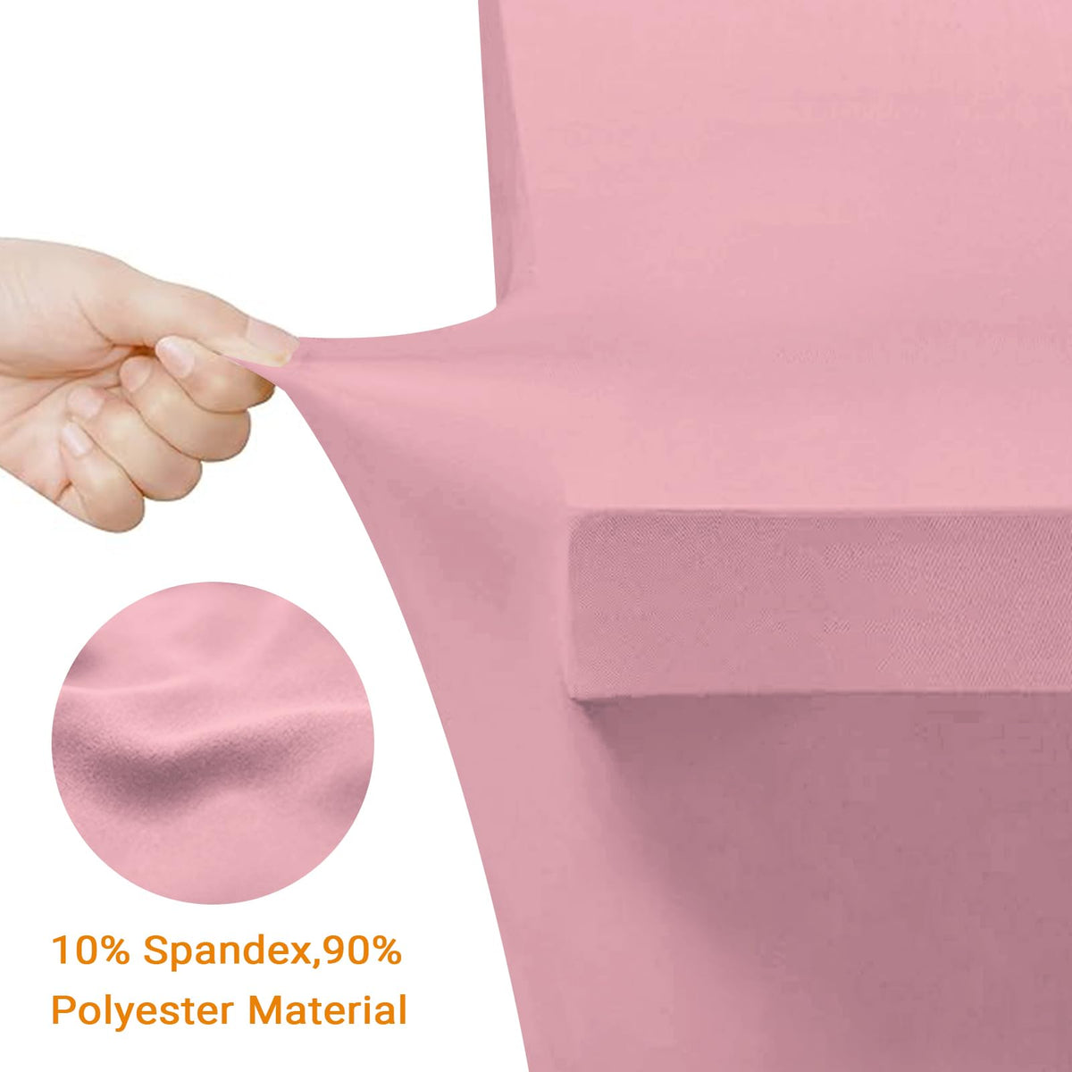 Eurmax machine-washable 6ft pink table cover easy cleanup after hosting.
