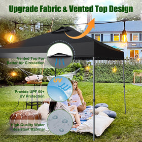 Eurmax NOMATTER 10x10 canopy frame detail showing rust resistant coating