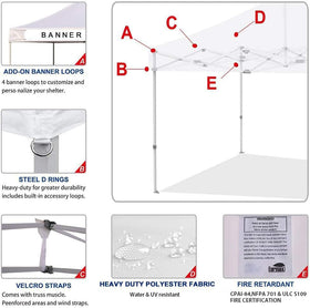 Compatibility with standard four-straight-leg frames for Eurmax 10x10 canopy
