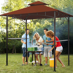 Eurmax rust red fabric resists fading for long-lasting color.