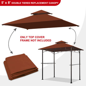Eurmax rust red canopy fabric label with CPAI-84 NFPA 701 certifications.