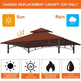 Replacement canopy only for Eurmax grill gazebo, frame not included.