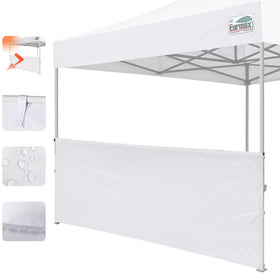 Eurmax SunWall fabric close-up shows durable polyester with PU lining for water resistance.