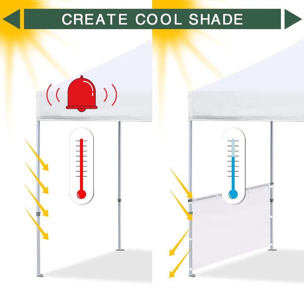 Eurmax SunWall blocks UV rays, helping keep your canopy cooler.