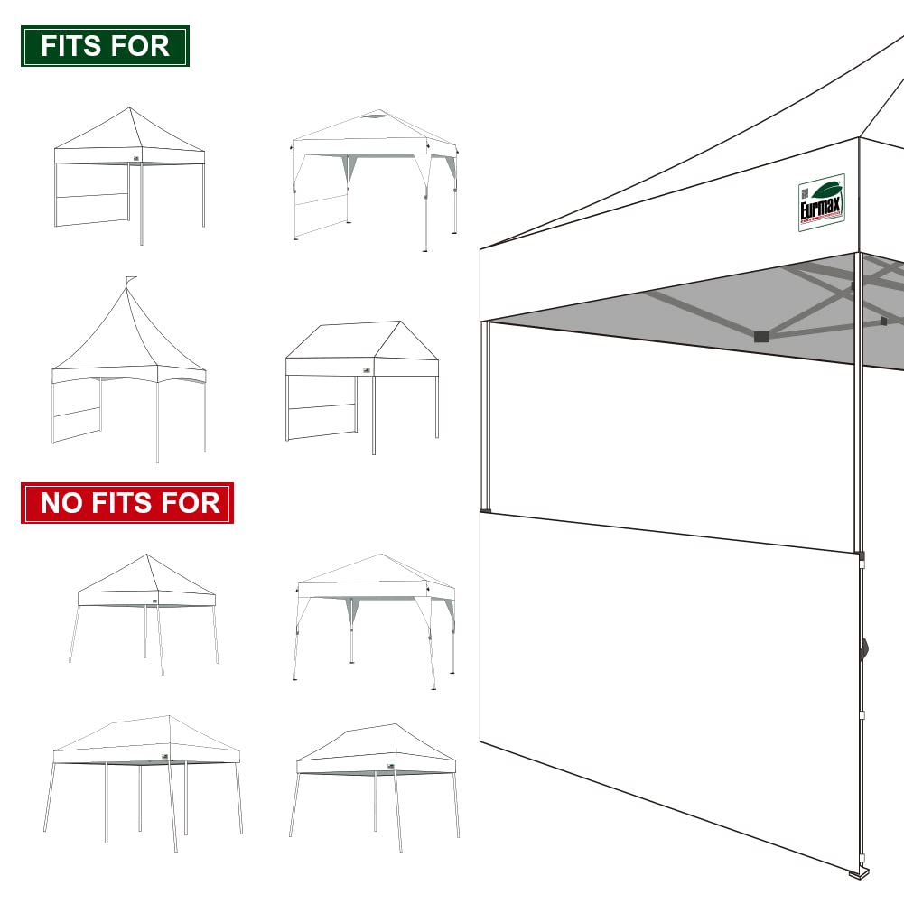 Eurmax SunWall in white enhances a clean, professional tent presentation.