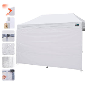 Eurmax SunWall side wall provides wind protection for outdoor events.