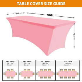Eurmax wrinkle-resistant 6ft pink tablecloth ideal for events and venues.