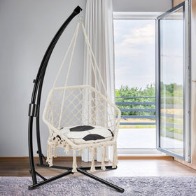 Eusuncaly hammock stand heavy-duty steel tubes provide durable frame