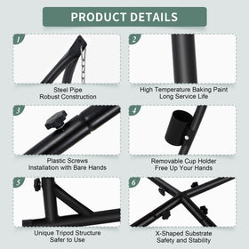 Eusuncaly hammock stand tool-free assembly facilitates quick setup