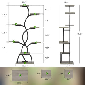 EVAWOO corner plant shelf fits small spaces with elegant display