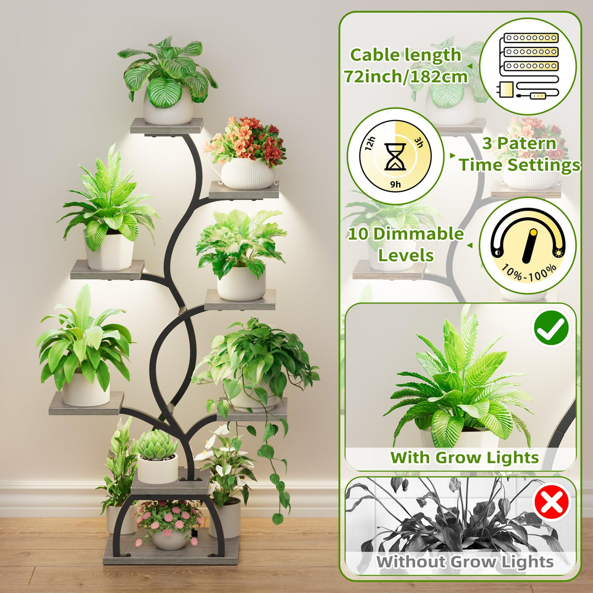 EVAWOO gift-ready plant shelf appeals to plant lovers as a thoughtful present