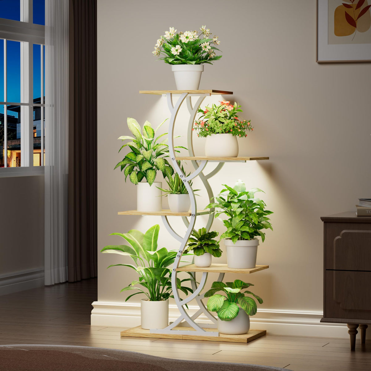 EVAWOO heavy-duty iron frame provides sturdy plant support