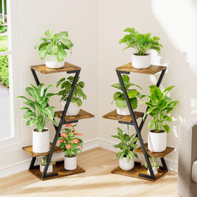 Two-pack corner EVAWOO stands save space in living room corner