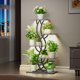 EVAWOO sturdy iron frame supports multiple plants with confident stability for home use
