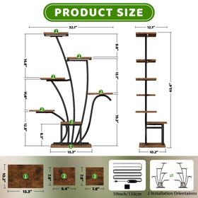 EVAWOO easy-assembly plant stand with included tools and instructions