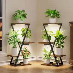 EVAWOO plant stand with grow light system for thriving indoor plants