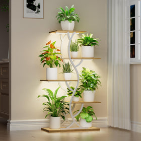 EVAWOO plant stand with grow lights supporting healthy indoor greenery