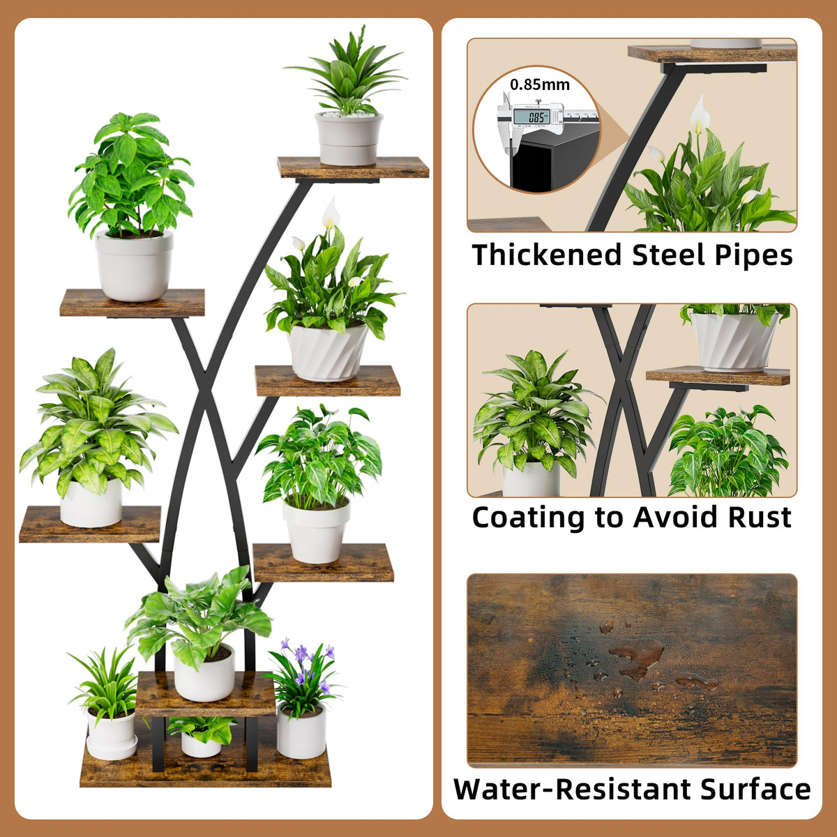 EVAWOO seven-tier corner display maximizes vertical space.