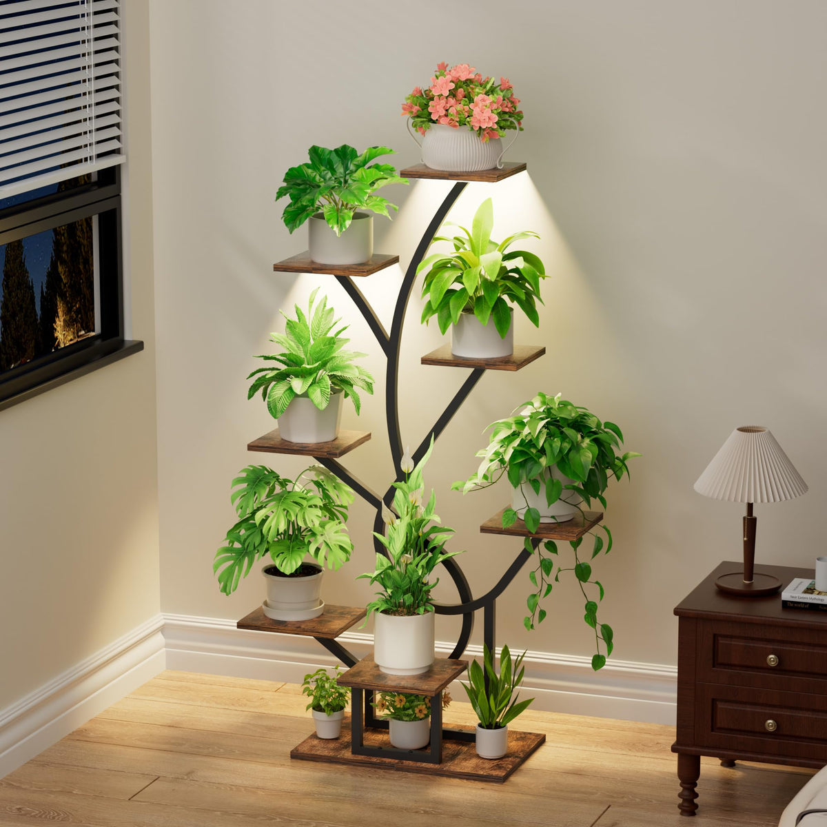 Evawoo wooden shelves add warm natural touch to room