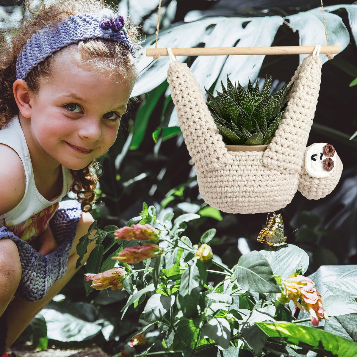 Evbopa sloth plant holder 11cm fits compact succulents for stylish display.
