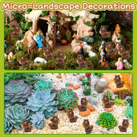 EVDERS colorful mini horses for fairy gardens add vibrant visual appeal.