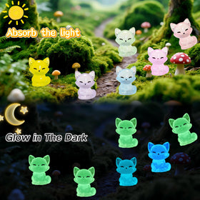 Mini fox diorama accents ideal for dollhouses and terrariums.
