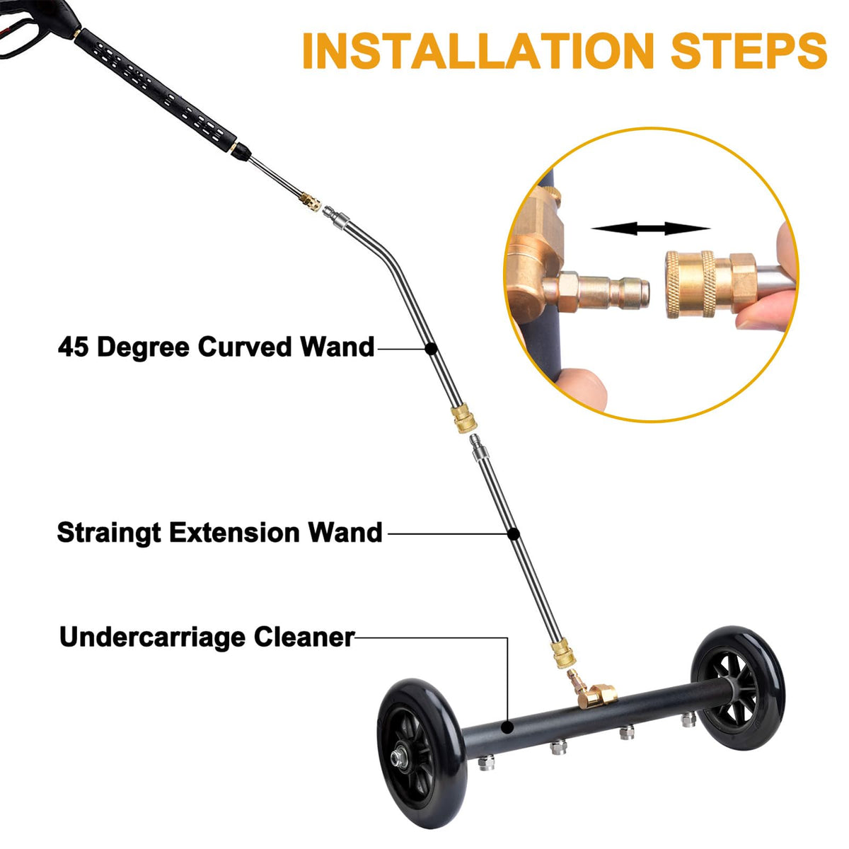 EVEAGE durable rubber wheels glide through tight spaces.